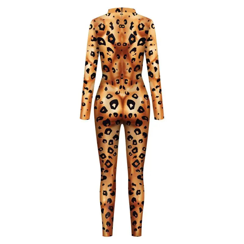 Vivid Animal Print Allover Zentai Bodysuit for Women