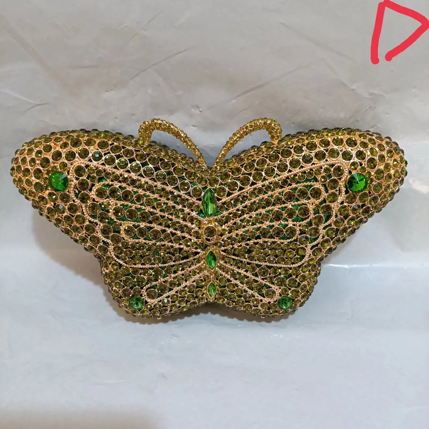 Elegant Jade Green Women Big Stones Evening Bags Crystal Metal Clutches Bags Green Wedding Party Minaudiere Purses and Handbags