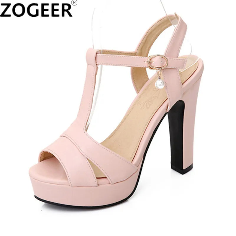 Gladiator T Strap Platform Sandals