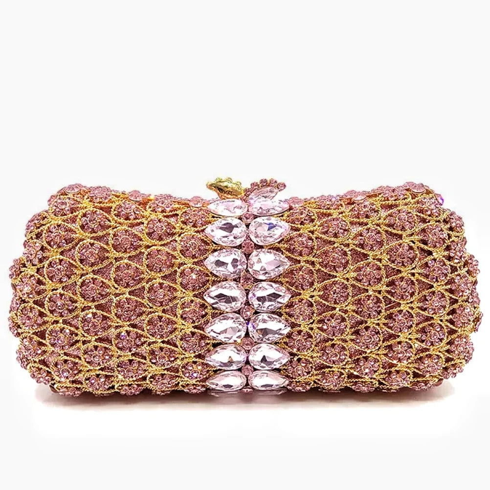 Hollow Rhinestone Evening Clutch Handbag for Women