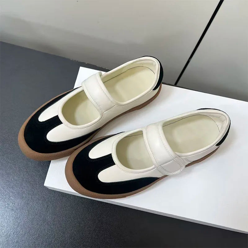 Casual Retro Suede Patchwork Lightweight Flats for Women