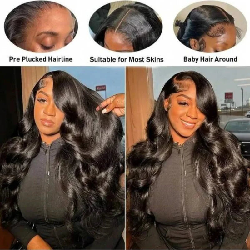 HD Pre Plucked Body Wave Lace Frontal Wig for Women