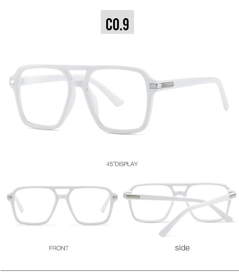 Retro Double Bridge Square Frame Reading Glasses for Women