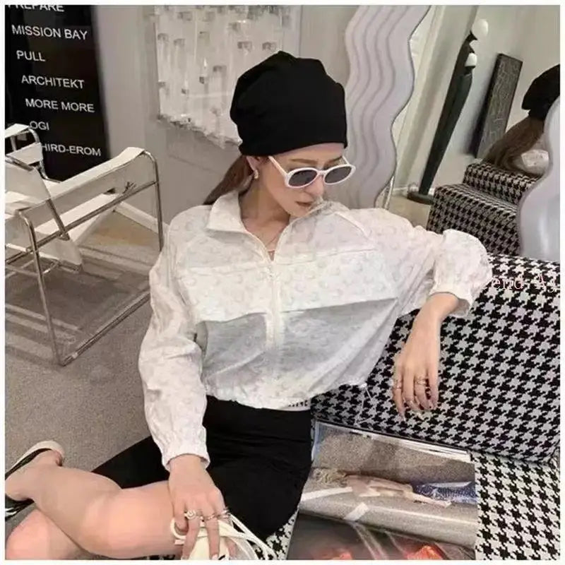 Oversized Reflective Sun Protection Jacket for Women