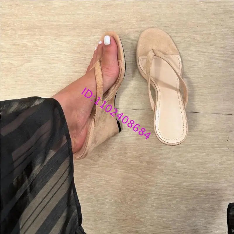 Comfortable Candy Color High Wedge Sandals For Women