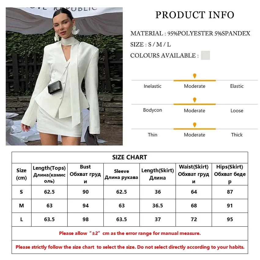 Elegant Long Sleeve Shirt and Mini Skirt Set for Women
