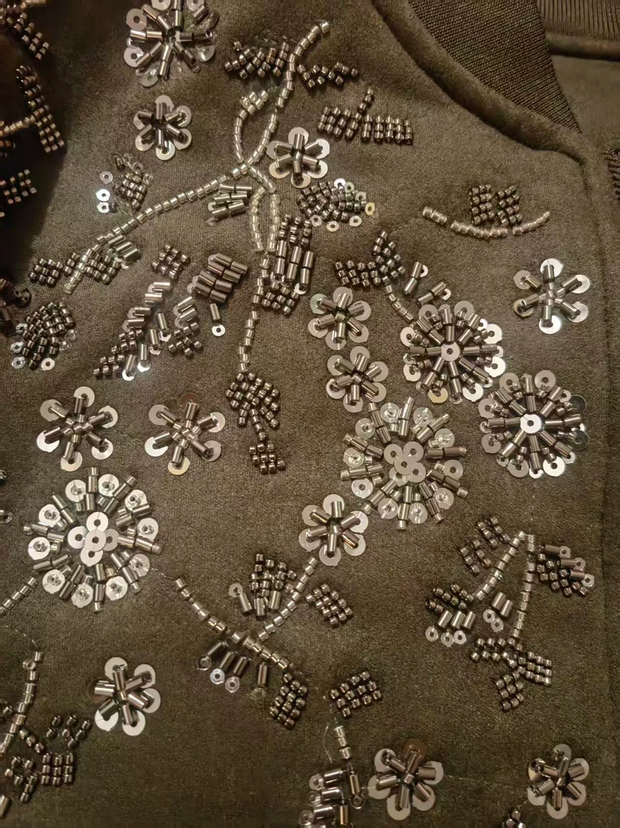 2026 Winter New Coat for Women,Retro Heavy Industry Nail Bead Suede Embroidery Loose Cotton Jacket