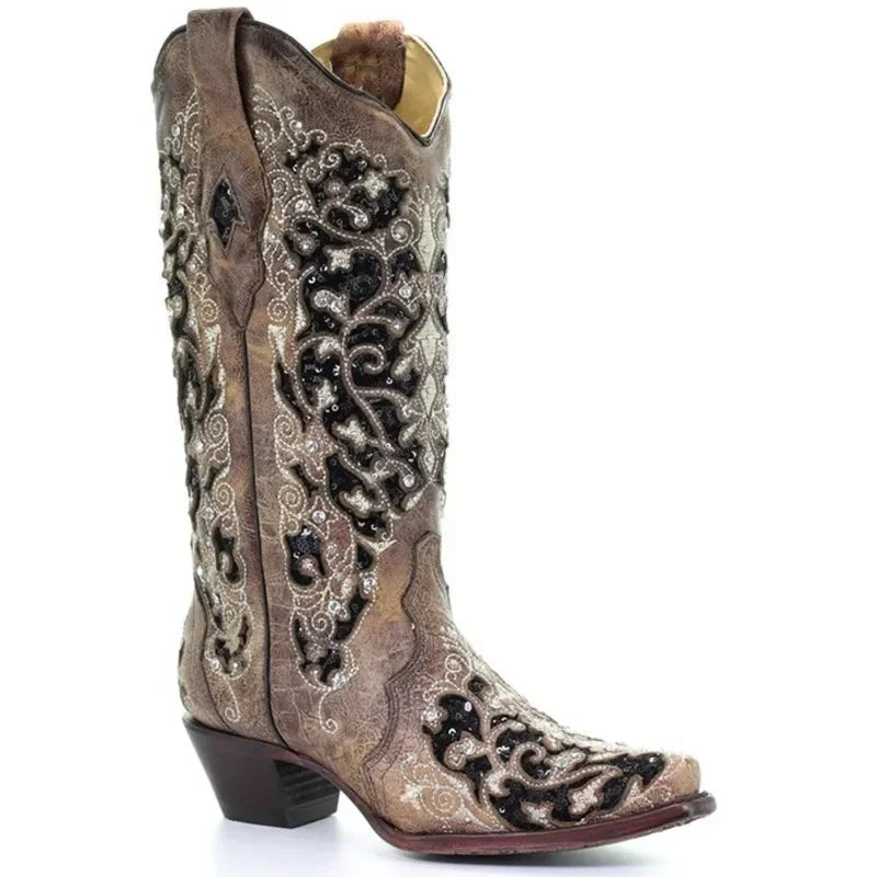 Fashionable Light Blue Suede Knee High Boots For Women