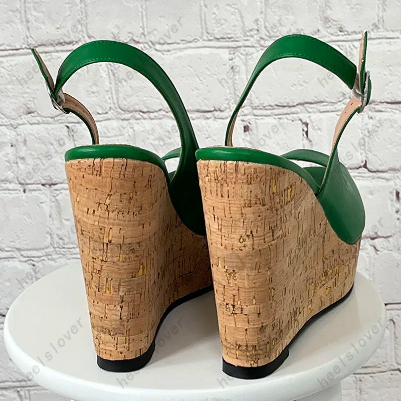 Elegant Open Toe Platform Wedge Gladiator Sandals For Women