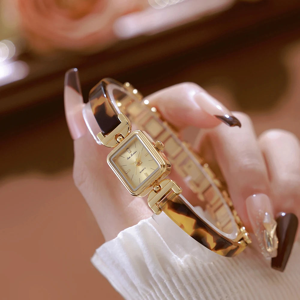 Tortoiseshell Square Bracelet Watch