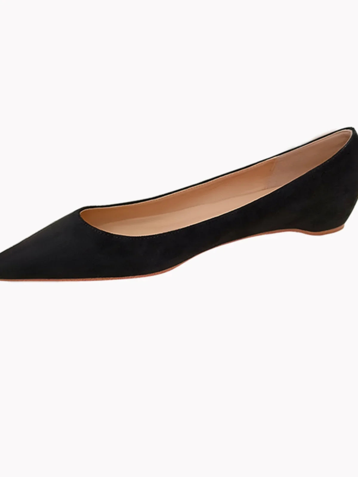 Lightweight Nude Pointed Toe Slip On Flats for Women