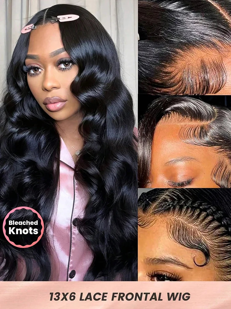 Pre Plucked Body Wave Glueless Lace Front Wig For Women