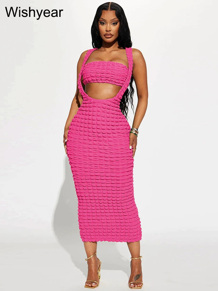Cutout Crop Top Two Piece Set