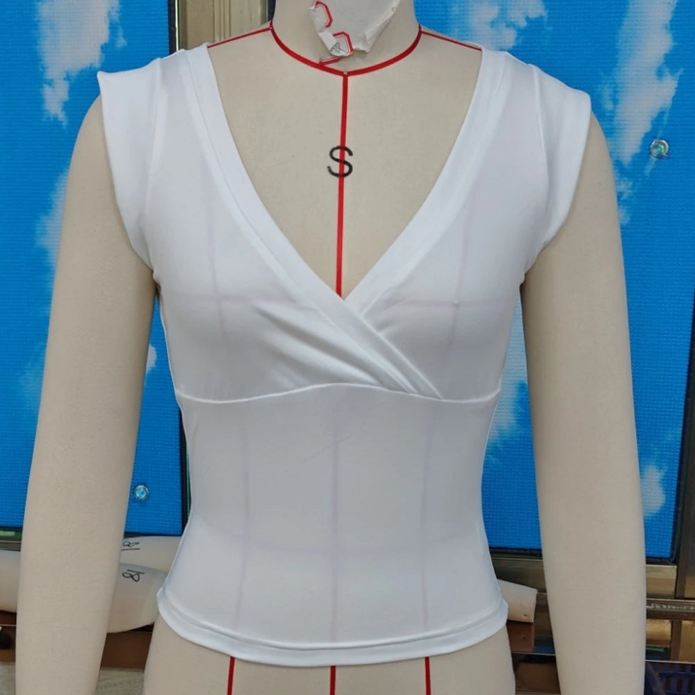 Rib Knit Solid Color Summer Slim Tank Top for Women