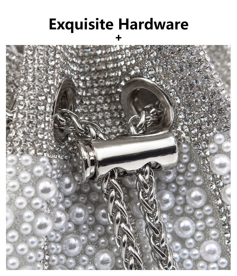 Pearl And Rhinestone Evening Clutch