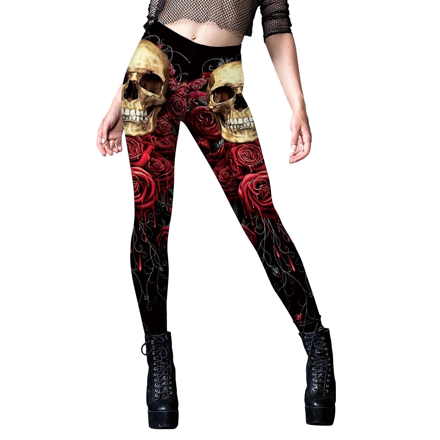 Three Dimensional Skeleton Cosplay Leggings for Women
