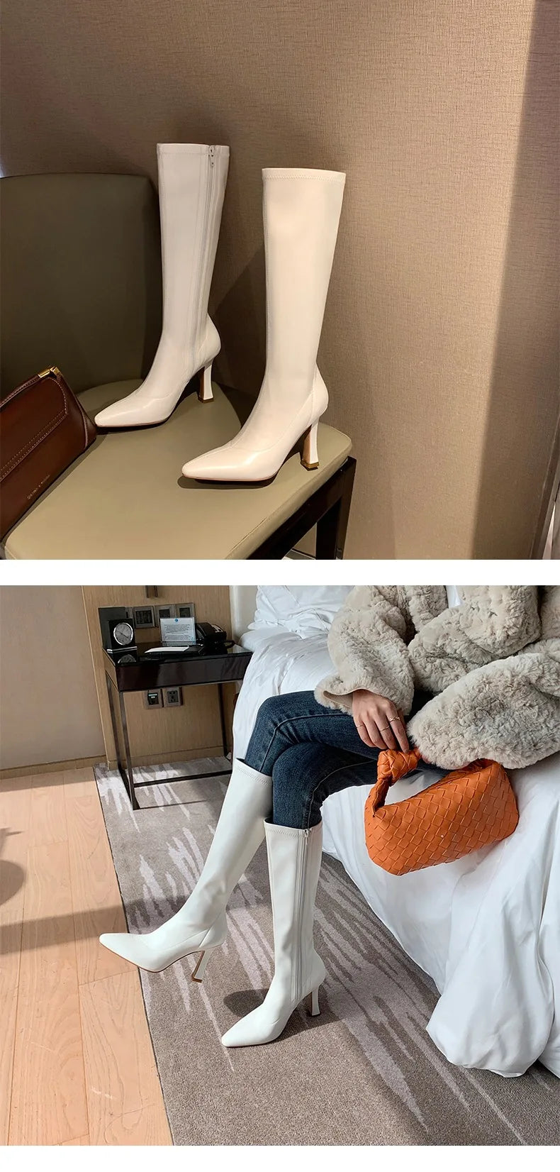 Square Heel Over The Knee Boots