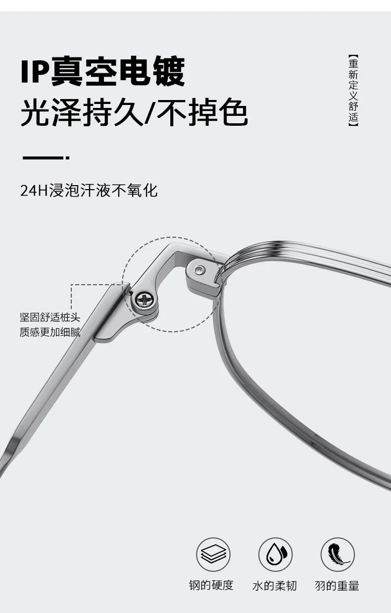 Blue Light Blocking Pilot Metal Reading Glasses For Women