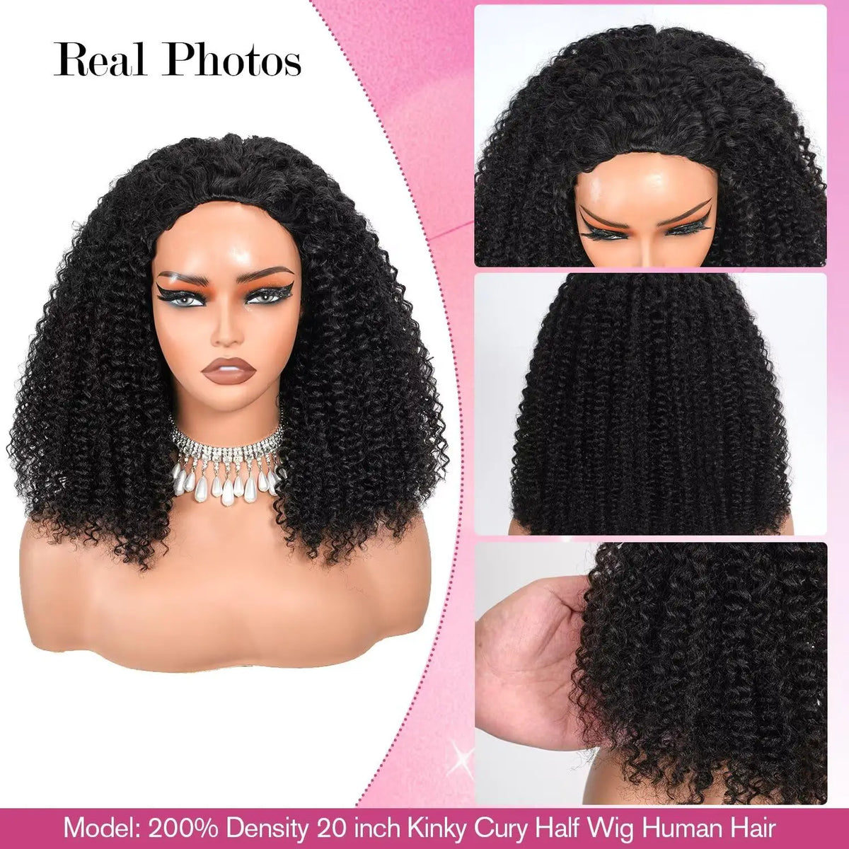 Long Water Wave Human Hair Headband Wig