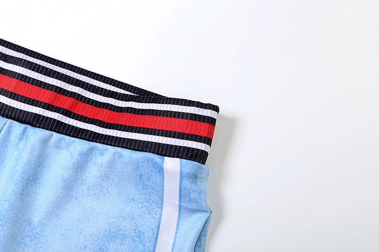 Panelled Stripe Zip Up Coat Tracksuit