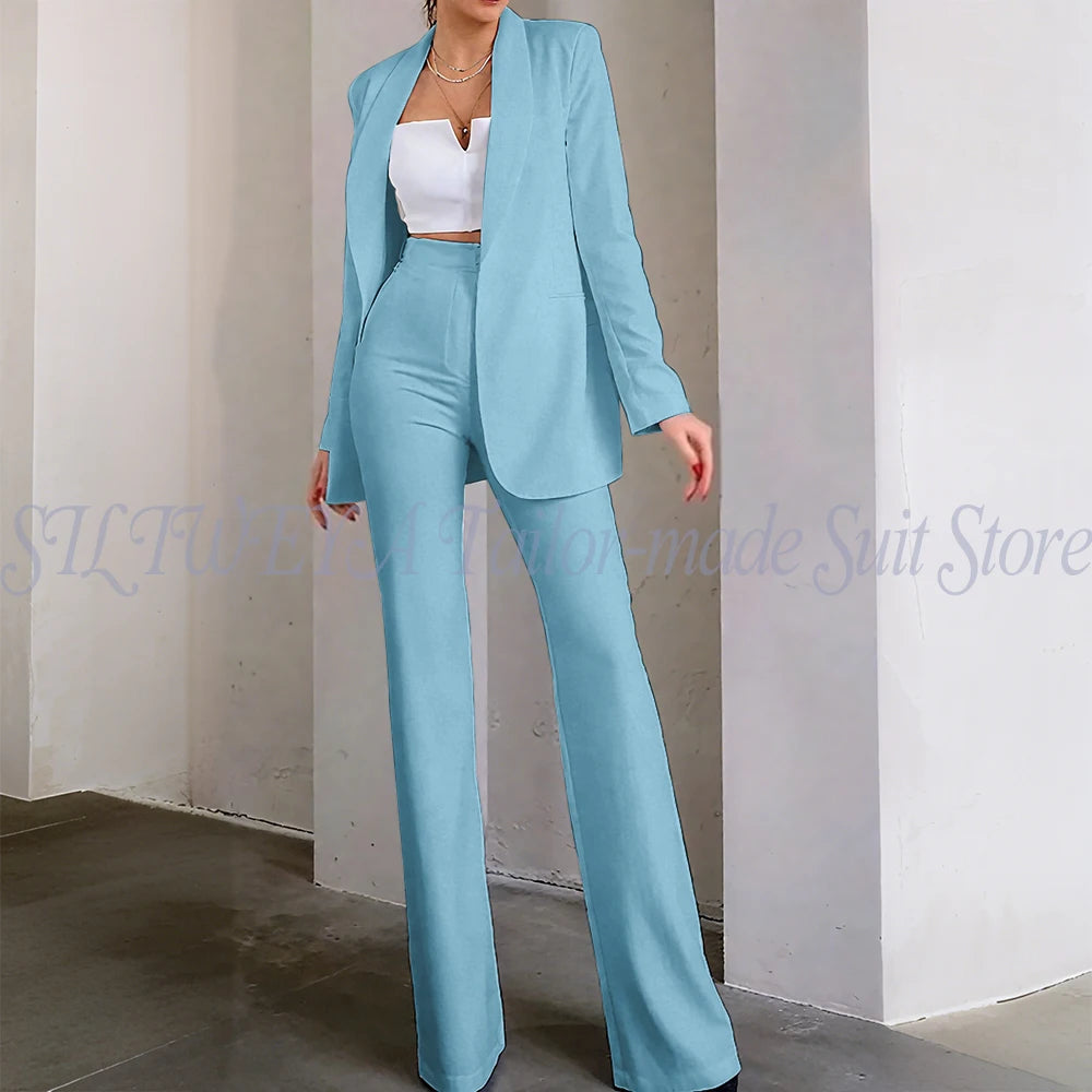 Classic Sophisticated Single Breasted Pants Set for Women