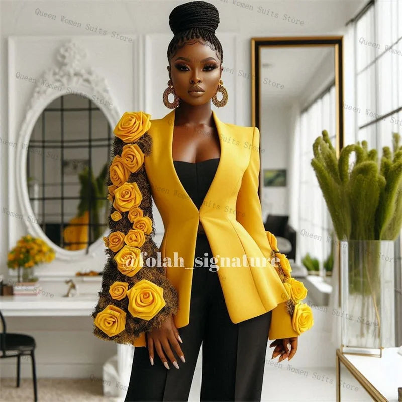Classic Floral Pattern Three Piece Cotton Suit Set For Women