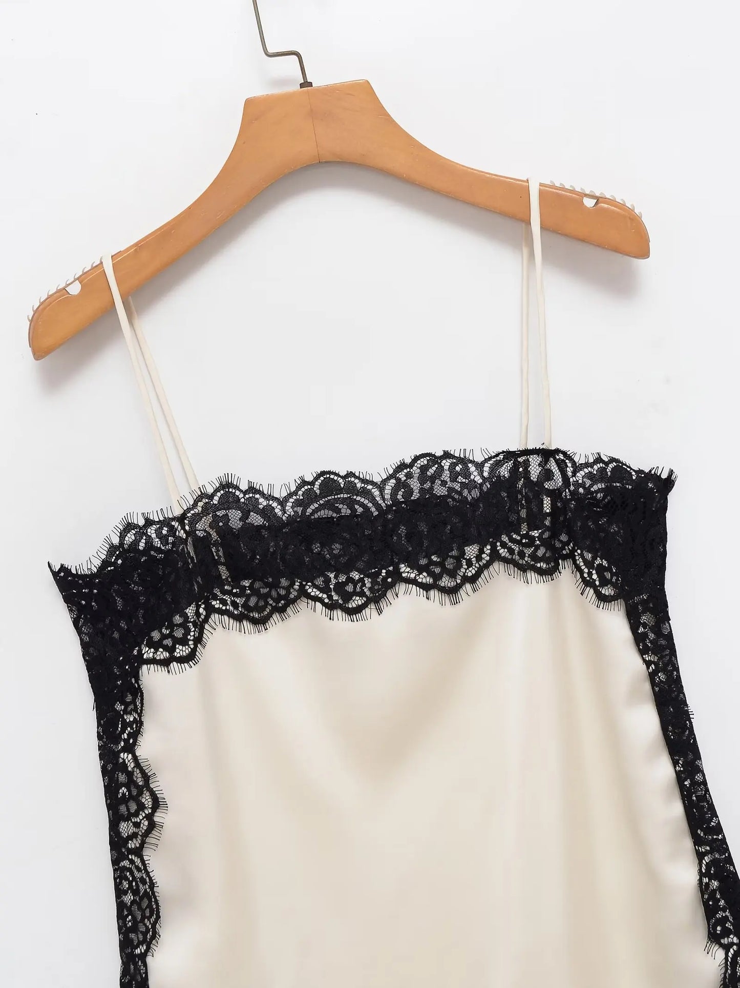 Slim Sling Backless Satin Lace Evening Camisole for Women