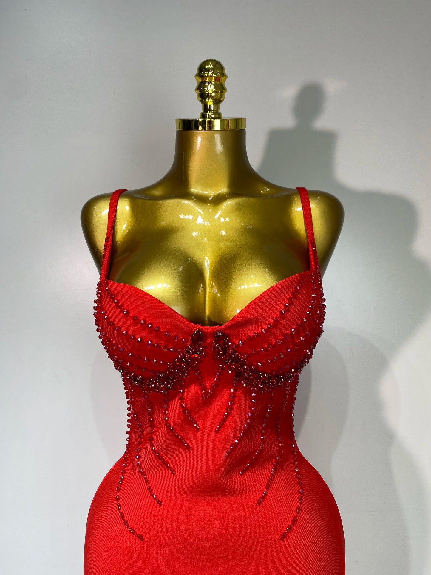 Women Sexy Beading Spaghetti Strap Bodycon Bandage Dress Club Party Luxury Birthday Celebrity Elegant Dresses Wedding Guest Gown