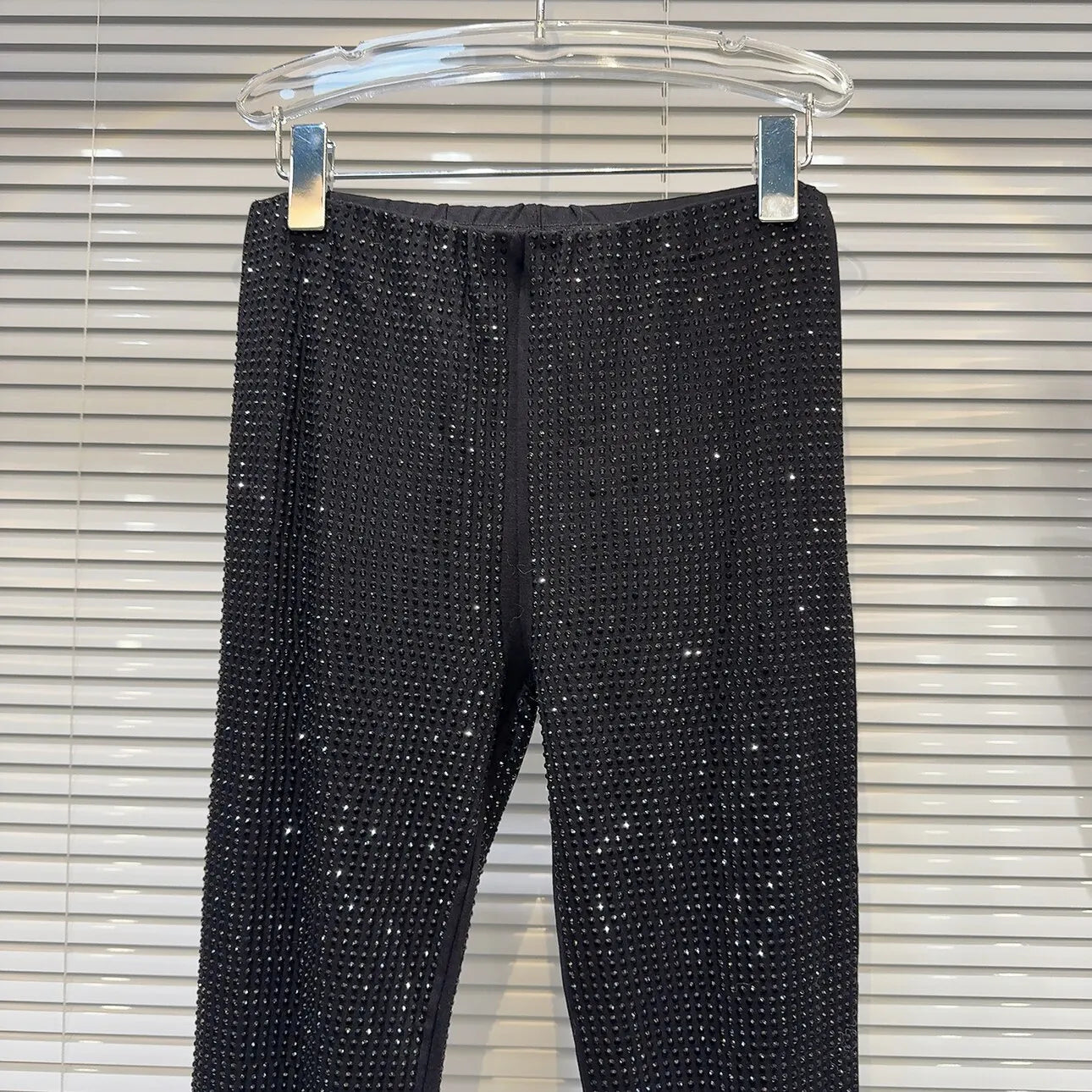 Blingbling Full Diamonds Hot Drilling Slimming Bottom Pants New Spring Autumn Spice Girls Ankle-length Skinny Women Leggings