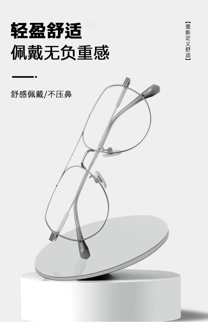 Blue Light Blocking Pilot Metal Reading Glasses For Women
