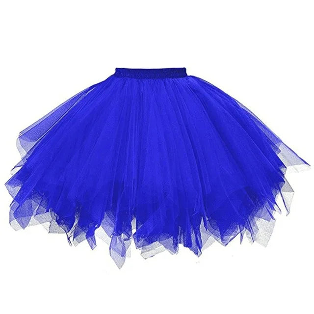 Vintage Lace Tulle Tutu Petticoat Skirt for Women