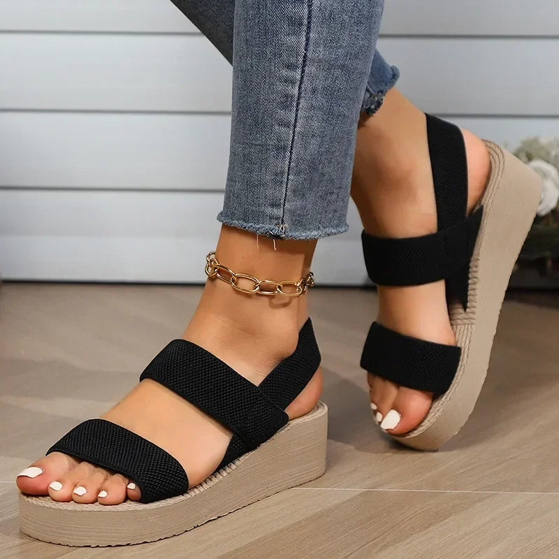 Non Slip Platform Wedge Sandals With Ankle Strap for Women