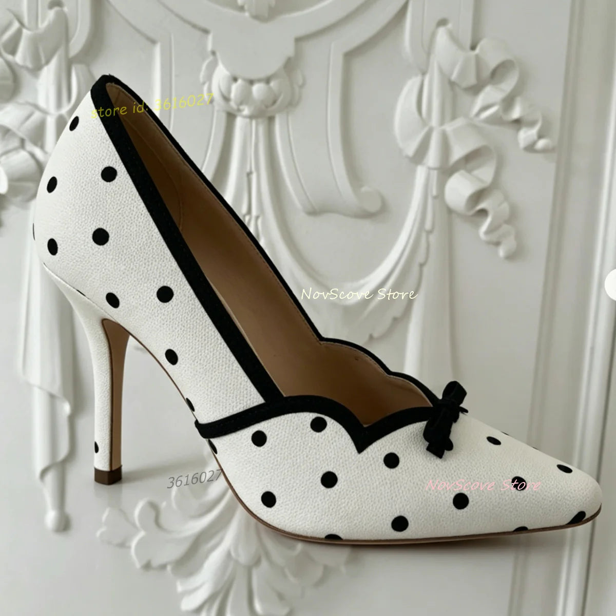 Slip On Ruffled Square Toe Bow Stiletto Pumps for Women