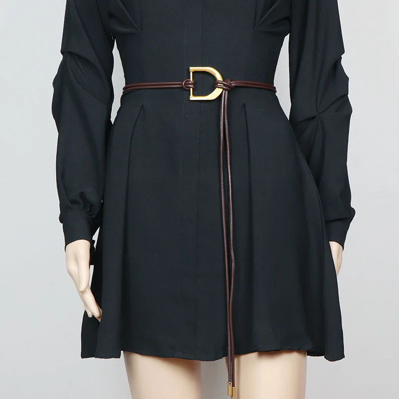 Fashion Braided Gold Knot Waist Chain Belt for Women