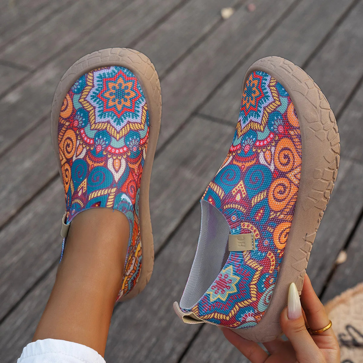 Breathable Woven Slip On Casual Walking Loafers for Women