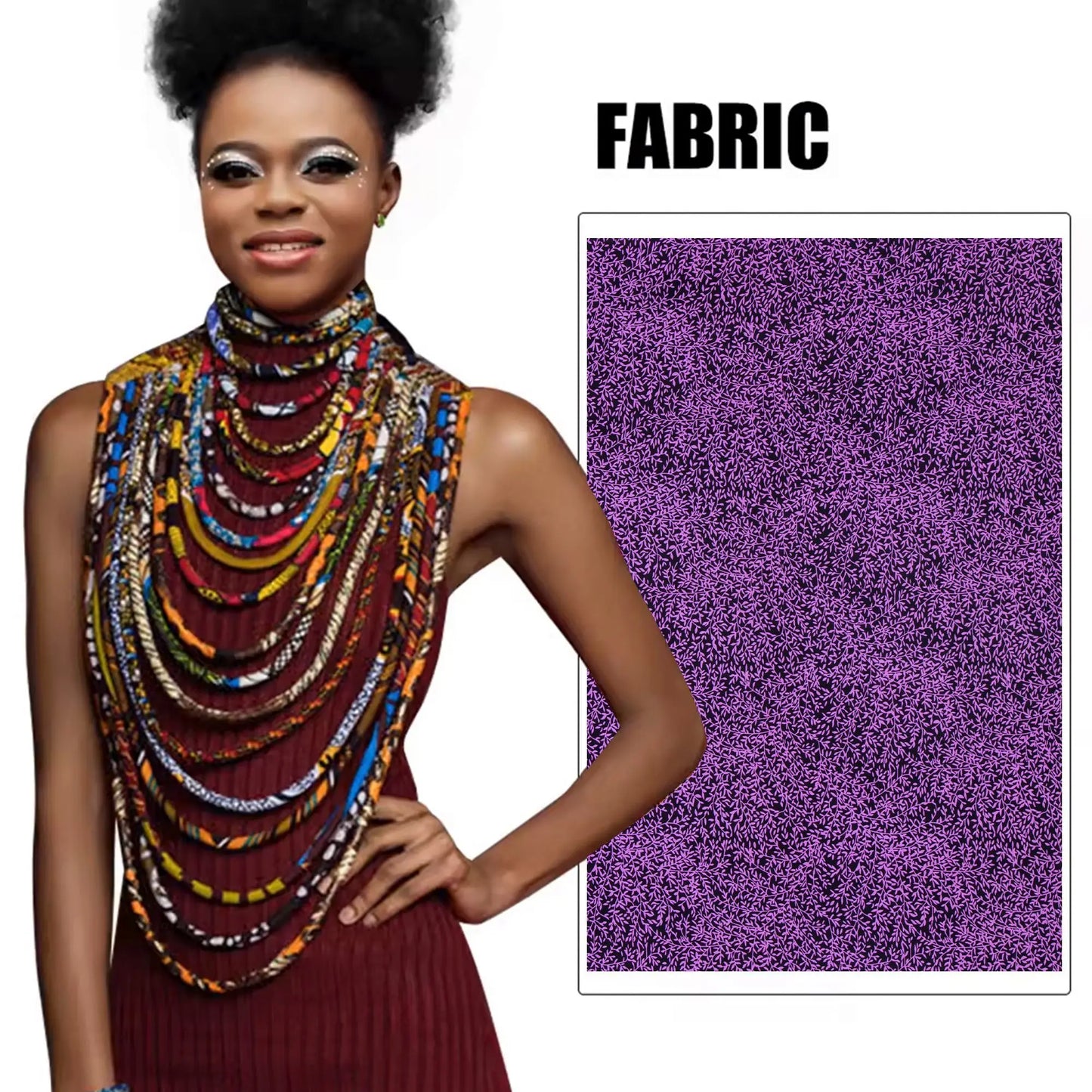 African Multi-Strand Statement Choker Necklace for Women