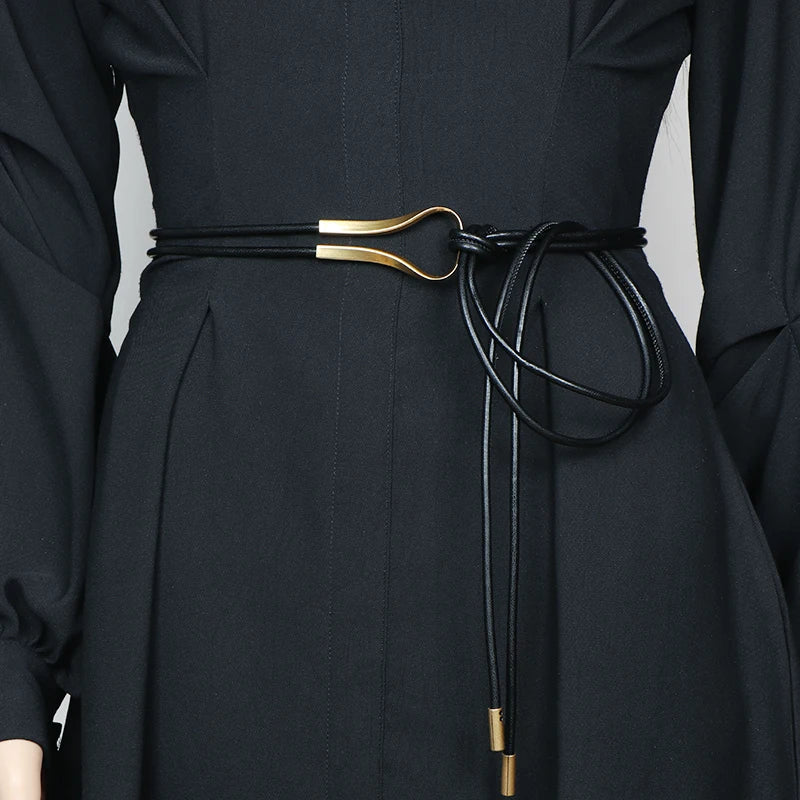 Fashion Braided Gold Knot Waist Chain Belt for Women