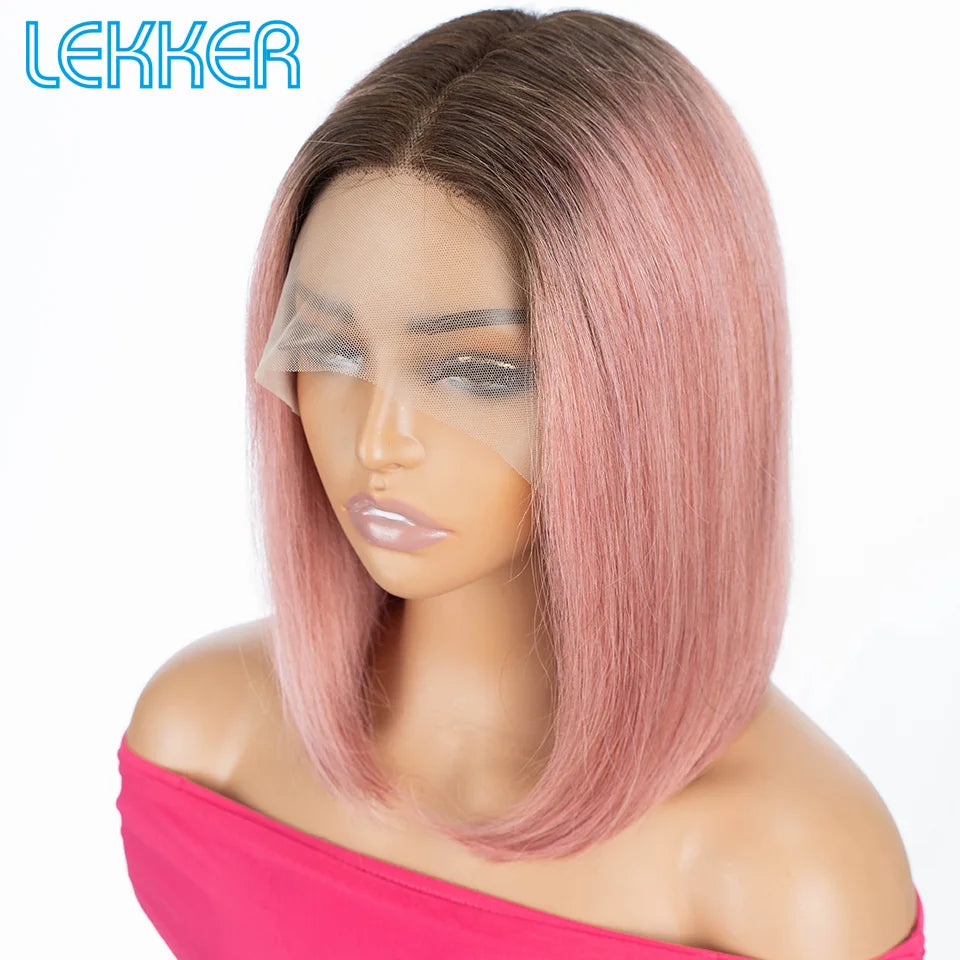 Short Blonde Straight Pixie Cut Lace Front Human Hair Wig for Women