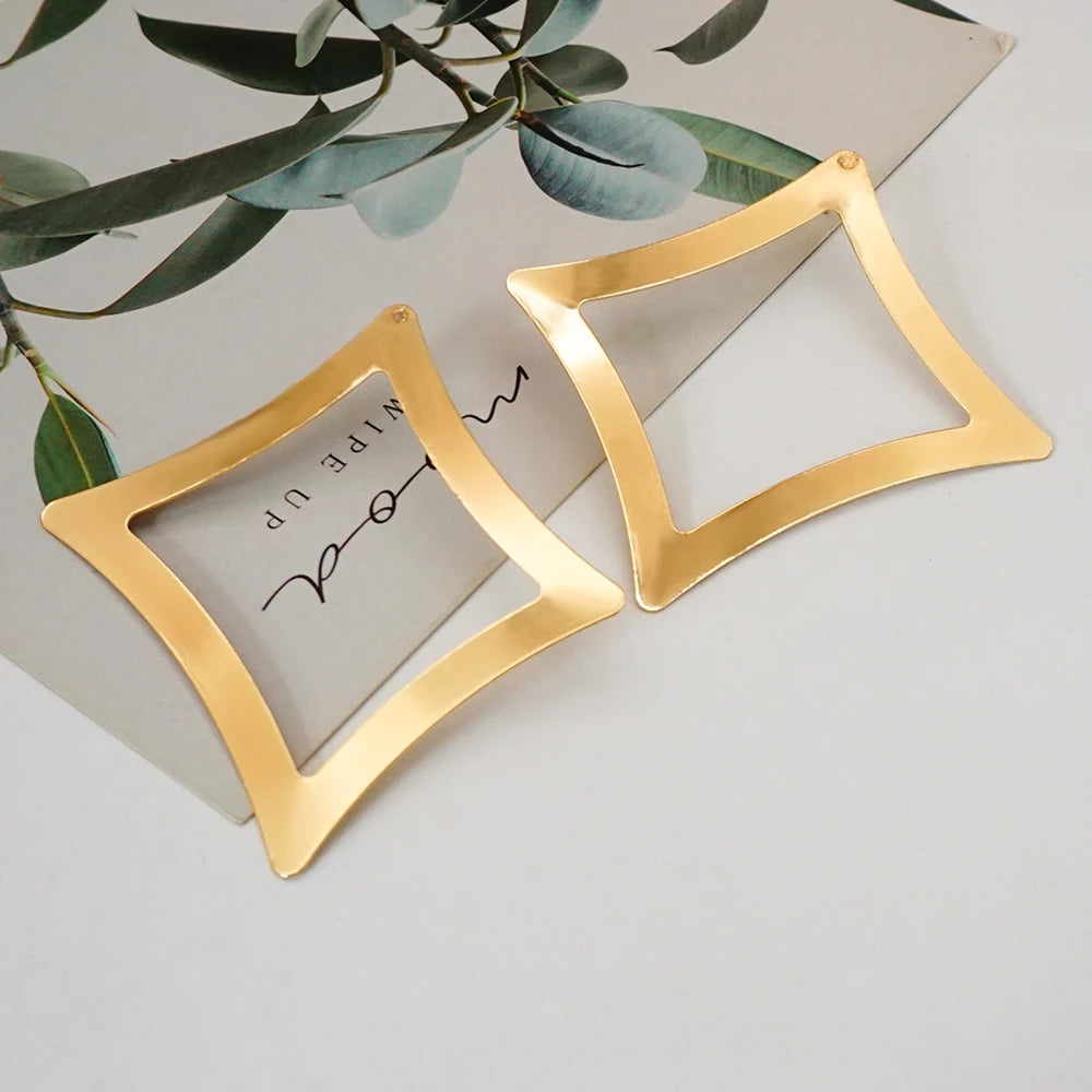 Fashion Jewelry Big Gold Color Round Geometric Earrings Dangle Drop Earrings For Women African Wedding Party Gifts