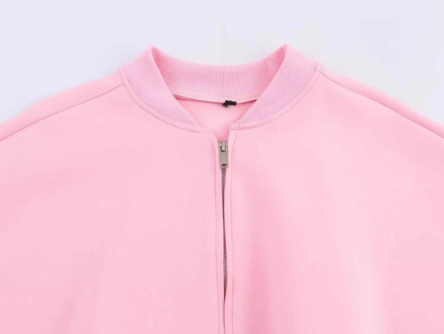 Solid Color Pilot Jacket and Lace-Up Flared Pants Two-Piece Set for Women