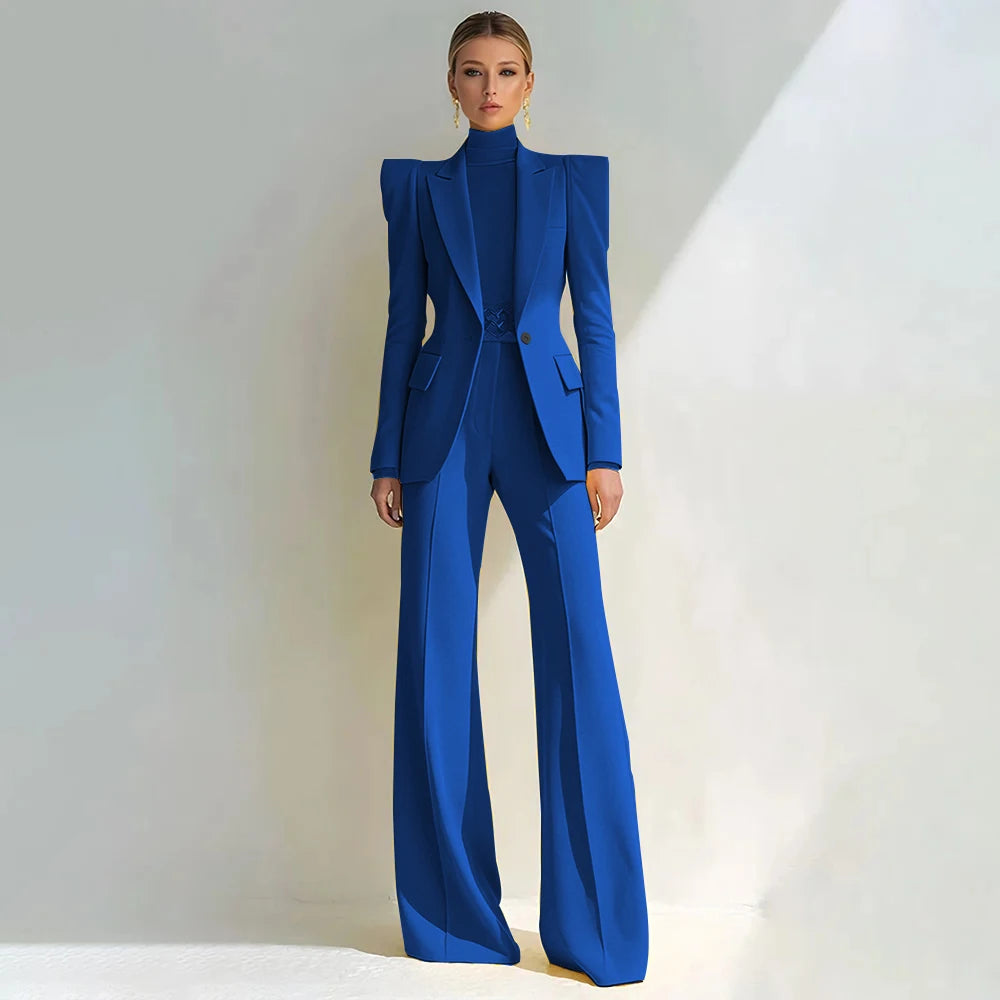 Stylish Double Breasted Two Piece Pantsuit for Women