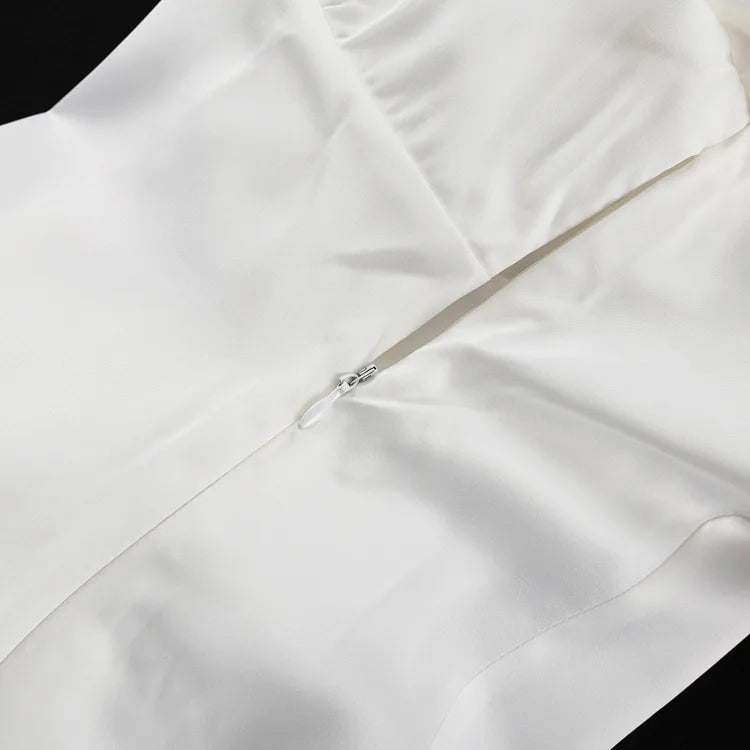 TARUXY Ruffle V Neck Elegant Dress For Women Slim Long Sleeve High Waist Temperament Dresses Femme Party Slit Long Dress Woman