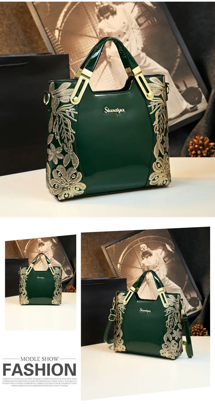 2025 New Fashion Patent Leather Handbag Shoulder Cross-body Handbags for Women Sac À Main Femme