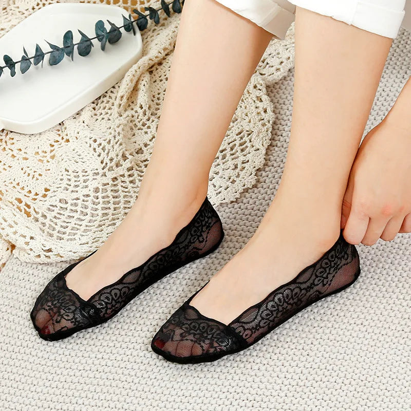 Silicone Grip Cotton Boat Socks