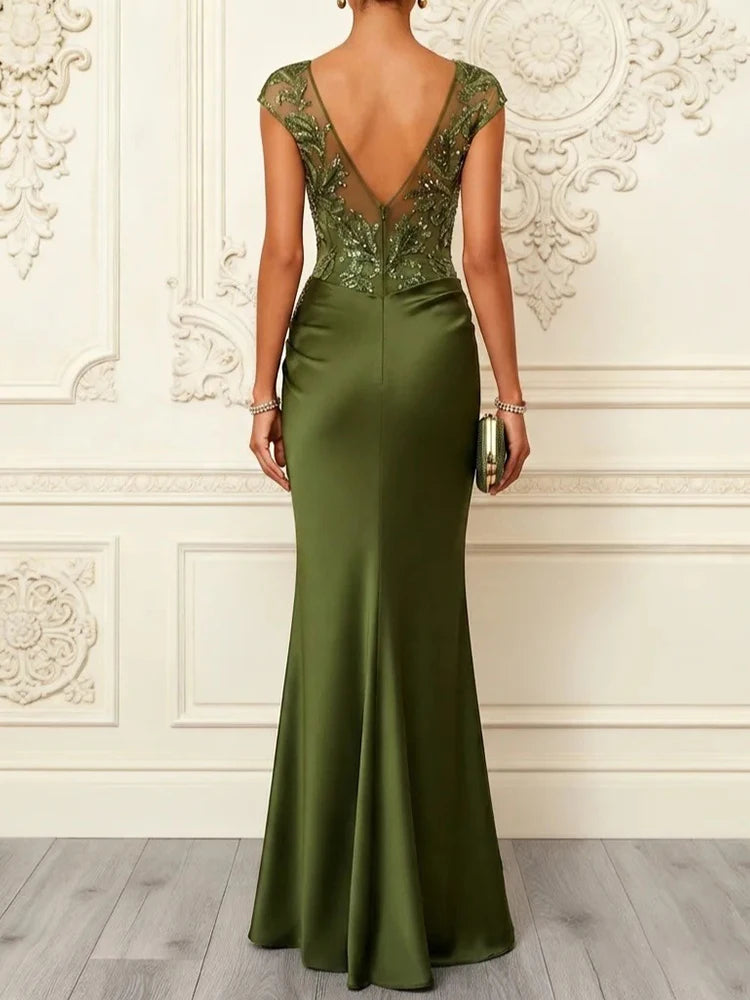 Elegant Patchwork Sleeveless Summer Maxi Dress for Women