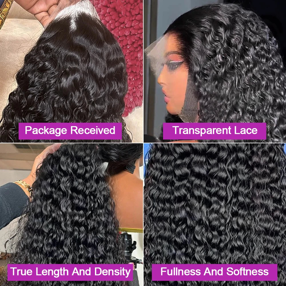 Glueless Deep Wave Water Curl Wig