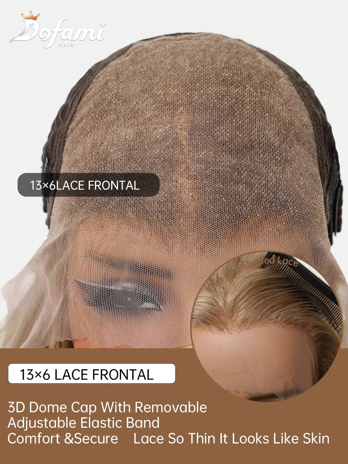 Long Layered Ash Blonde Highlight Lace Front Wig for Women