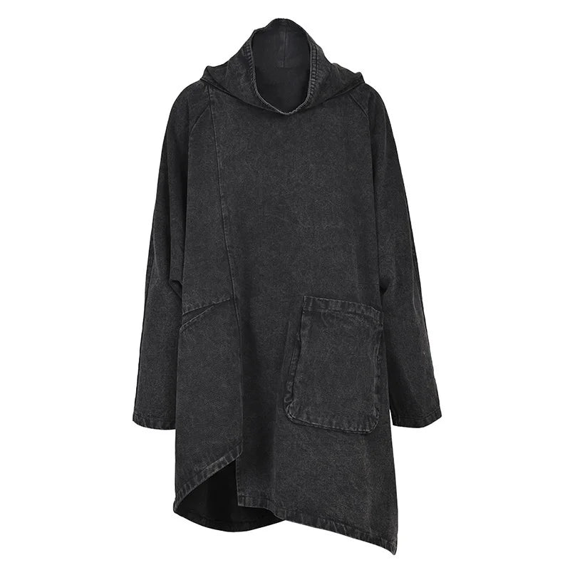 Loose Fit High Neck Long Sleeve Sweatshirt for Women