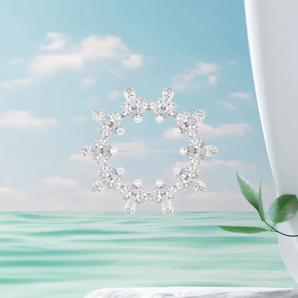 Pearl Crystal Necklace and Earring Jewelry Set for Women