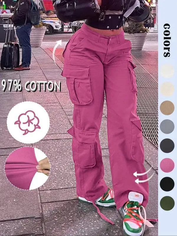 High Stretch Multi Pocket Workwear Trousers for Women